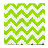 Disposable Chevron Print Beverage Napkins Tableware, 16 Pieces, Made from Paper, Kiwi Green, by Amscan